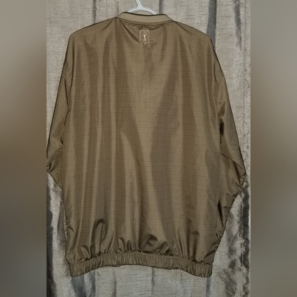 Perry Ellis PGA Tour VNeck Pullover Golf Rain Wind Mesh Lined Sweater Size Large - Picture 3 of 16